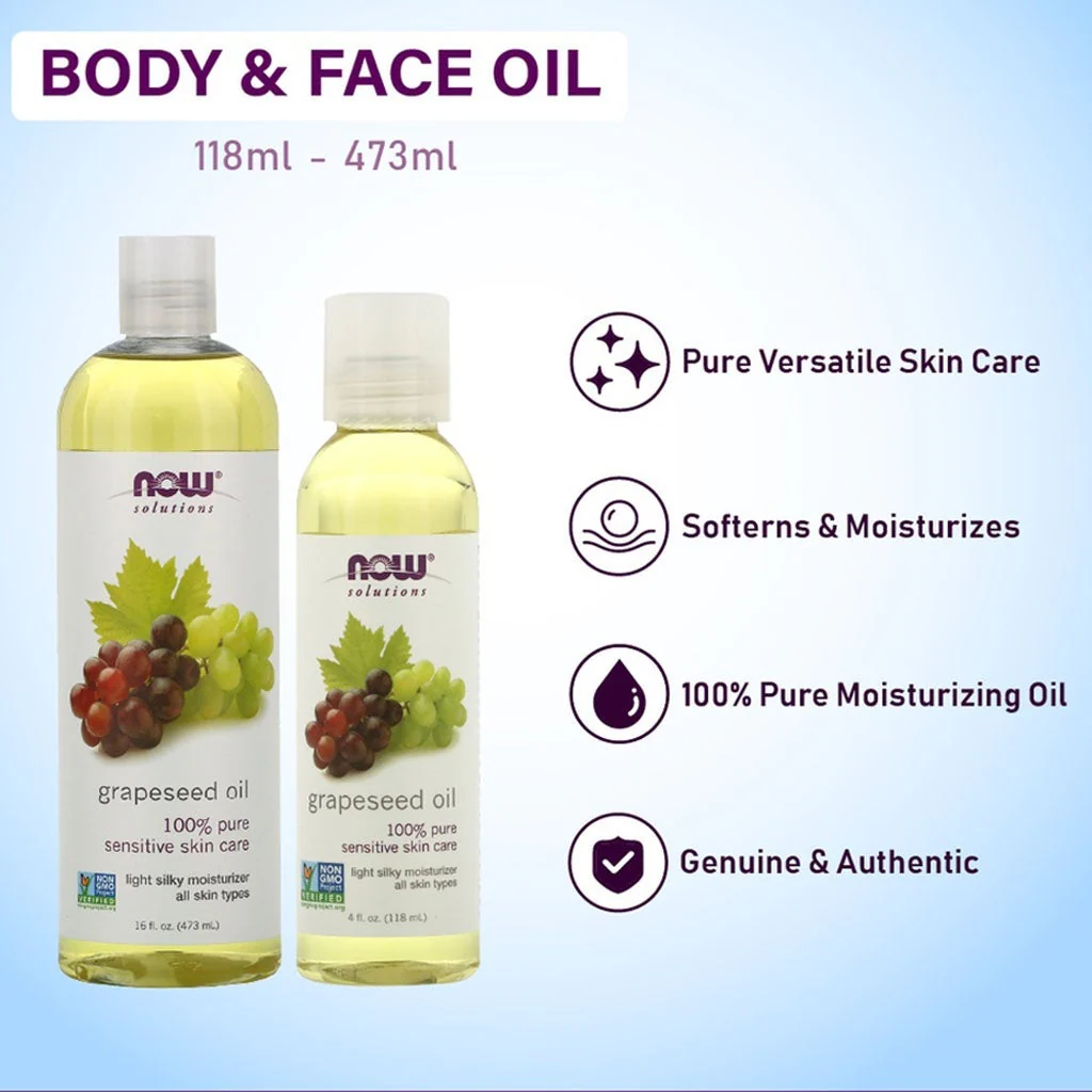 Now Grapeseed Oil 4Oz - Image 5