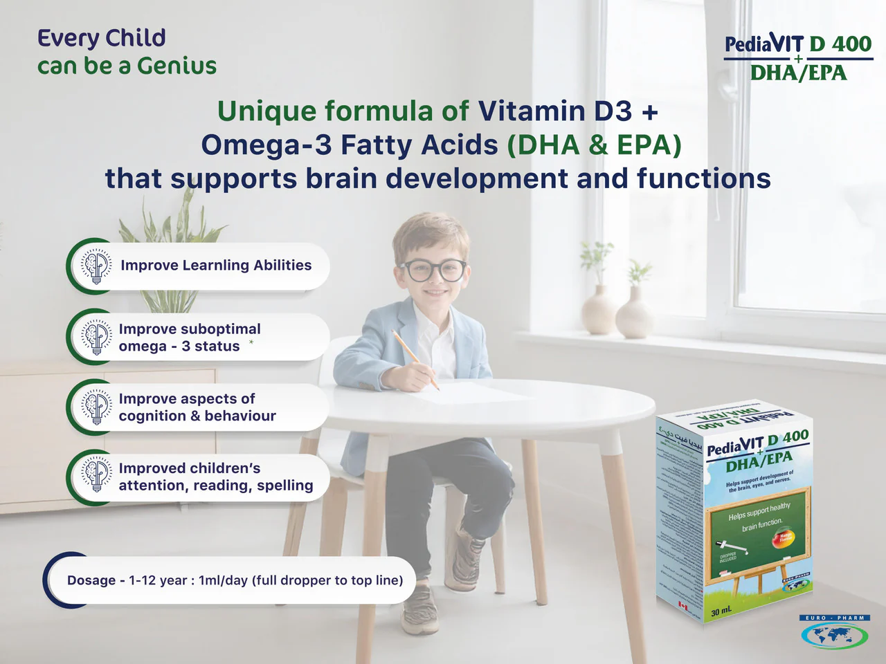 Pediavit D 400 + DHA/EPA Drops 30ml - Image 5